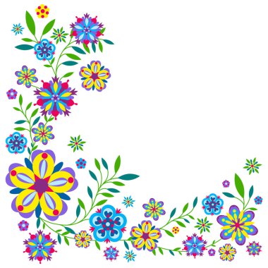 Bitki deseni çiçekler ve yapraklar