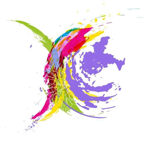 Абстрактний барвистий акварельний фон. Плями і бризки — стоковий вектор