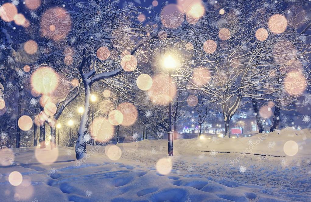 Hintergrund-Weihnachten in der Winterlandschaft — Stockfoto