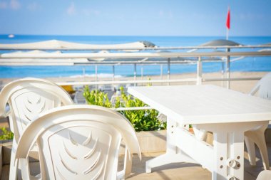 Akdeniz restoranı tablo resort üzerinde Deniz Manzaralı.