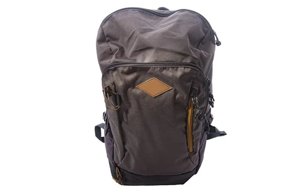 Gray backpack hiking bag isolated on white background. — Stock Photo, Image