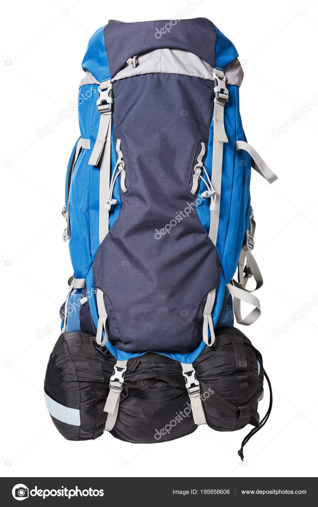 sleeping bag on backpack
