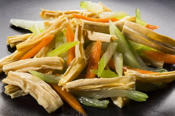 Asparagus with carrot and celery — Stock Photo, Image