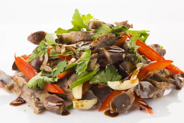 Spicy beef asian salad — Stock Photo, Image
