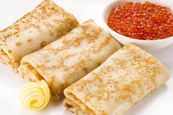 Krep havyar ve tereyağı ile