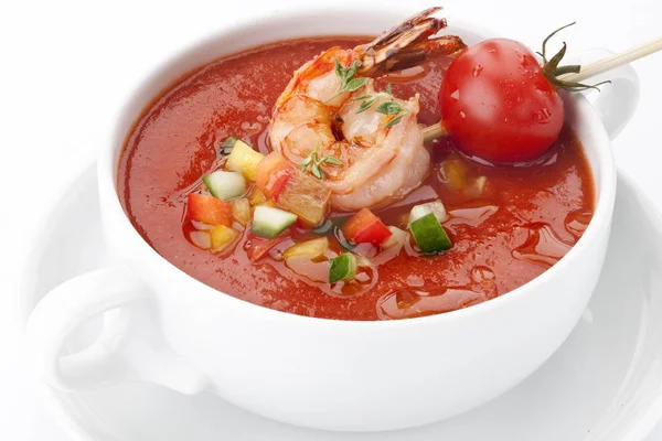 Gazpacho con gambas —  Fotos de Stock