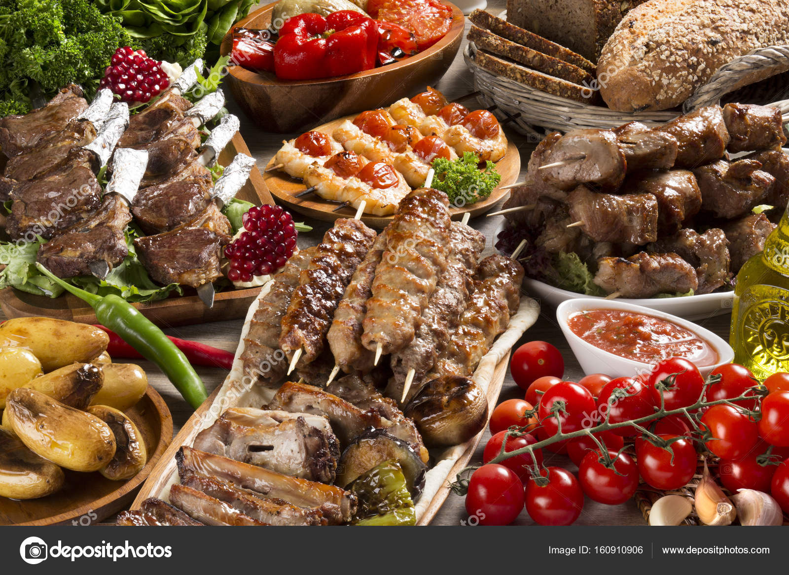 BBQ mix meat set Stock Photo by artem778 160910906