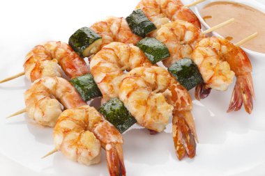 Kabak ve Ceviz soslu kızarmış karides