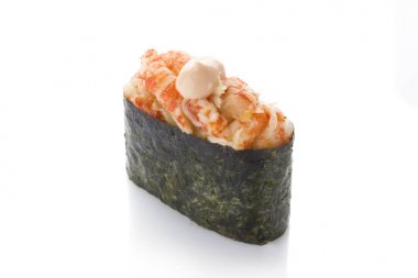 Karides baharatlı suşi Japon yemekleri