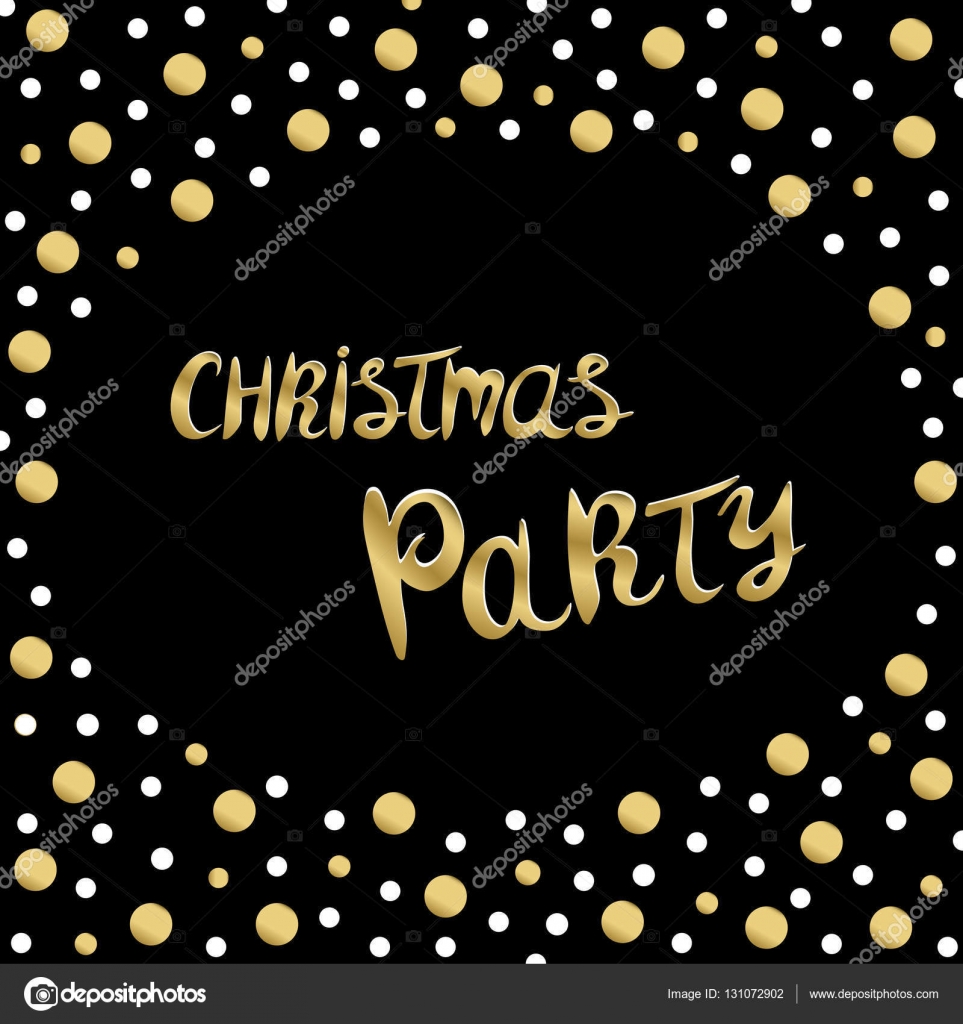 Merry Christmas party tÅ‚o z gold glittering konfetti Projekt szablonu karty xmas transparent lub holiday party zaproszenie — Wektor od irinelle