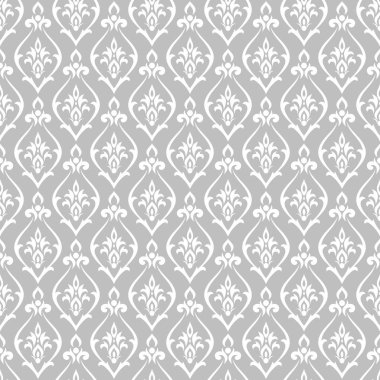 Damasko tasarlamak vektör. Duvar kağıdı, kumaş ya da kağıt sarma için baskı tasarım. 
