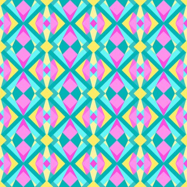 Vahşi üçgen poligon 90s veya 80s tasarlamak vektör. Soyut geometrik bubblegum renkler pop sanat stil arka plan.