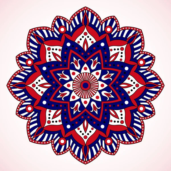 Mandala fleur ornement vecteur. Elément décoratif vintage aux motifs turcs, ottomans, arabes ou indiens. Élément pour bannière de mode, étiquette, prospectus de yoga, étiquette, carte de voeux ou invitation de mariage . — Image vectorielle