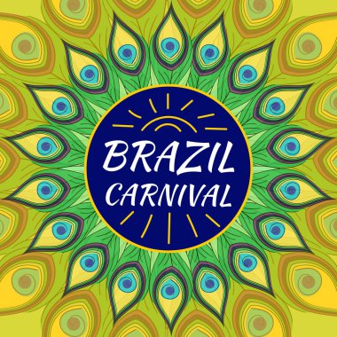 Brezilya karnaval illüstrasyon vektör