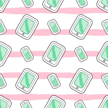 Elektronik becerikli alet kız tasarlamak vektör sorunsuz 