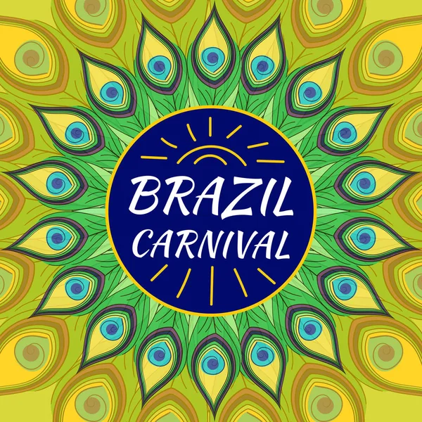 Brasilianische Karneval Illustration Vektor — Stockvektor