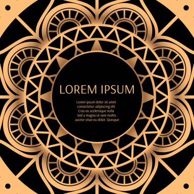 Altın arka plan siyah tasarlamak vektör