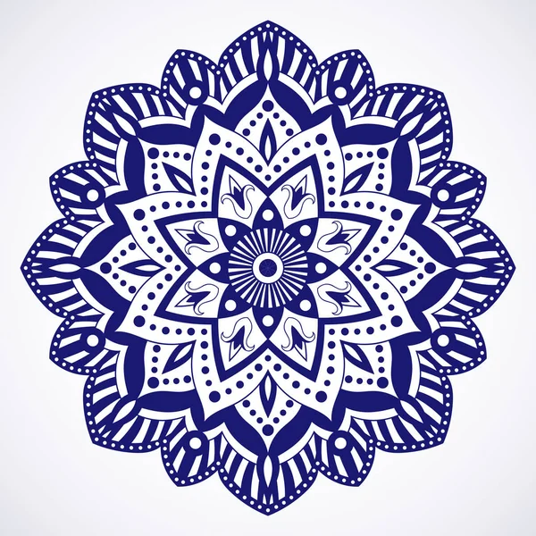 Mandala vecteur floral. Éléments décoratifs vintage. Modèle oriental pour tatouage au henné. Ethnique, islam, arabe, indien, turc ou mexicain motifs ottoman . — Image vectorielle