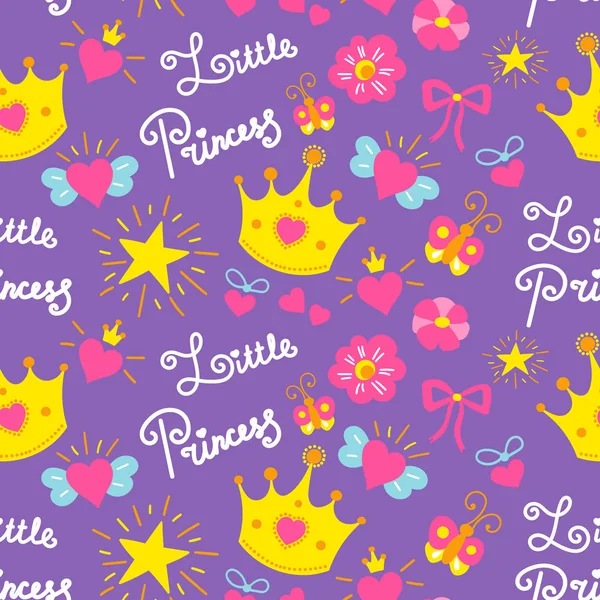 Little princess pattern vector Royalty Free Stock Vectors