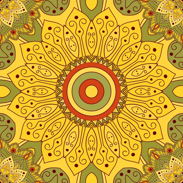 Décoration mandala ornement. Indiens, ethnique, tribaux, pérou, motifs floraux . — Image vectorielle