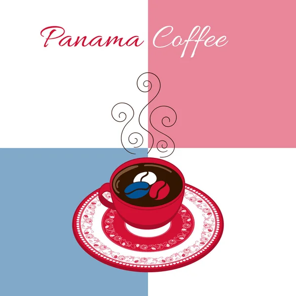 Panamá café ilustração vetor — Vetor de Stock