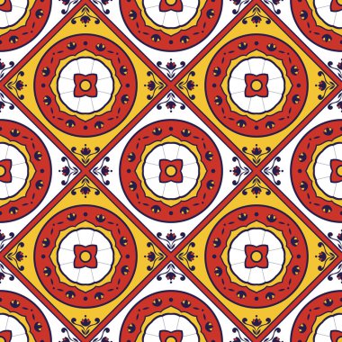 Fayans tasarlamak vektör çiçek süslemeli