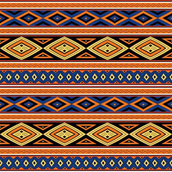 Padrão tribal vetor sem costura. Design de padrão peruano étnico brilhante com elementos tradicionais quechua . — Vetor de Stock