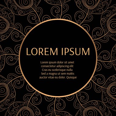 Altın siyah lüks tasarlamak çerçeve