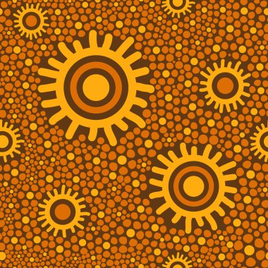 Avustralya kabileleri nokta tasarlamak vektör ilkel güneş ile sorunsuz