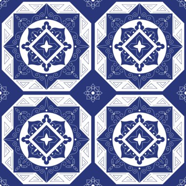 Portekizce azulejos tasarlamak vektör sorunsuz döşer