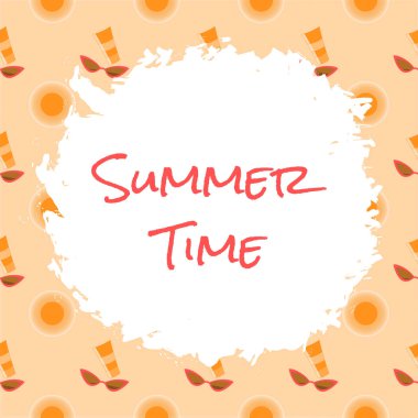 Yaz aylarında arka plan. Vektör çizim yaz deseni