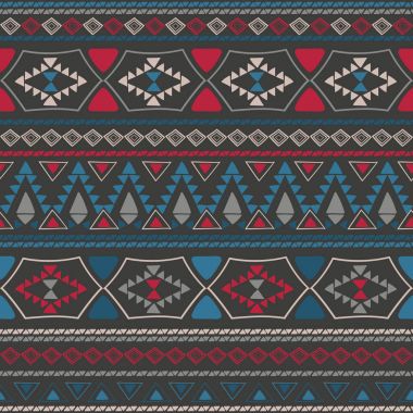  ribal model sorunsuz vektör. Etnik boho baskı tasarımı