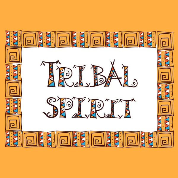 Ацтекский, индийский или африканский племенной плакат или отпечаток футболки — стоковый вектор