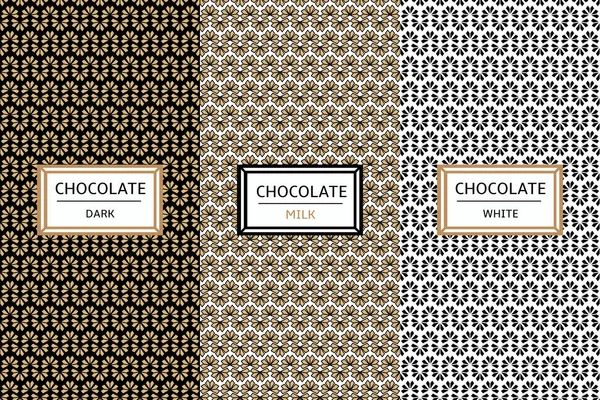 Çikolata paketleme tasarım kümesi — Stok Vektör