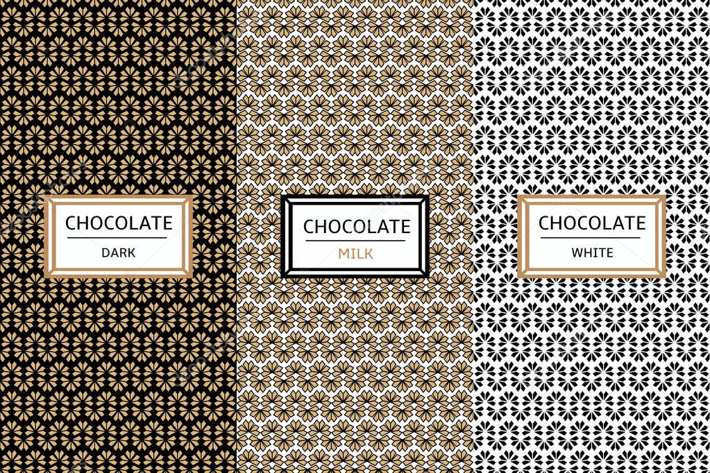 Chocolate Packaging design set