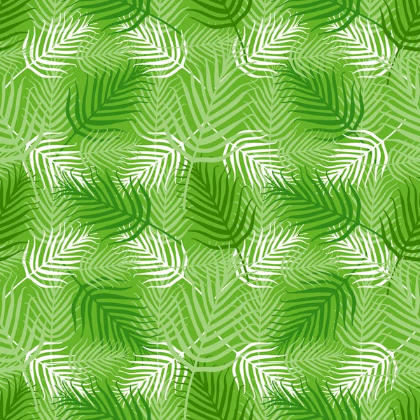 Sommer tropische Palmblätter Muster Vektor nahtlos — Stockvektor