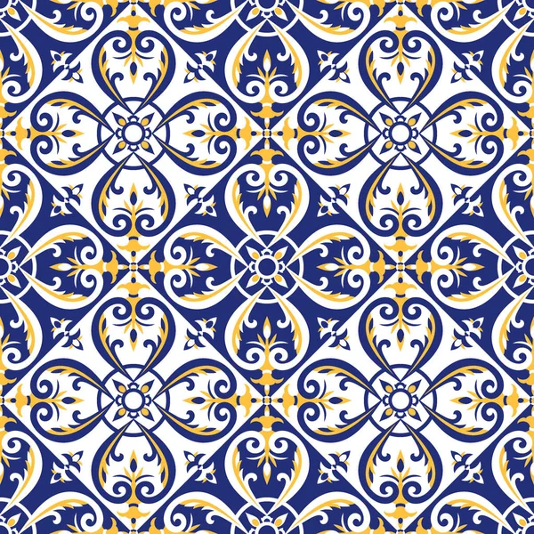 Portuguese tiles pattern vector — Stock Vector