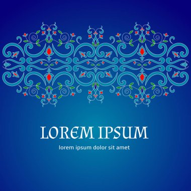 Mavi çiçek renkli vektör