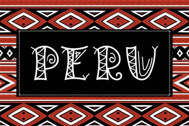 Peru seyahat afiş vektör