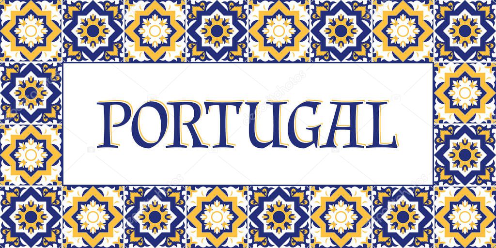 Portugal travel banner vector