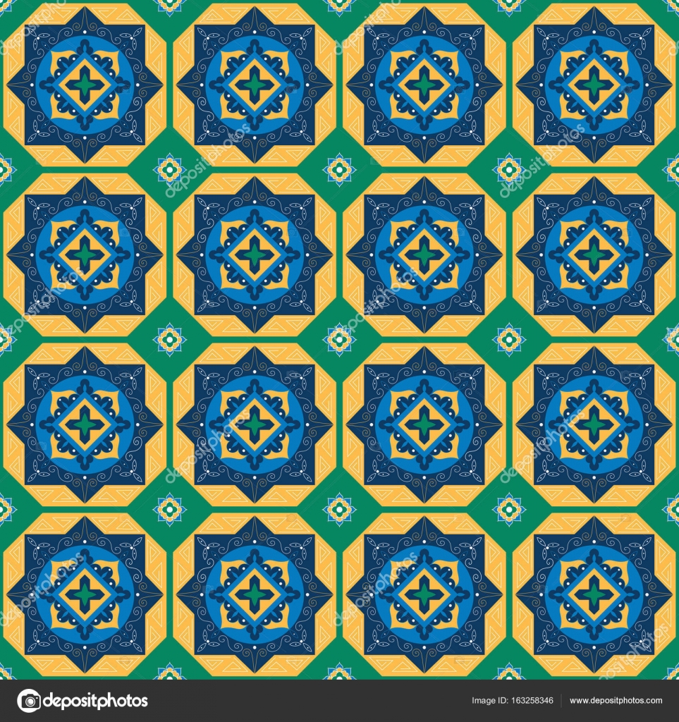 Mexican Tiles Pattern Vector Vector Image By C Irinelle Vector Stock 163258346