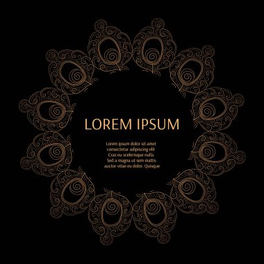 Altın siyah lüks tasarlamak çerçeve