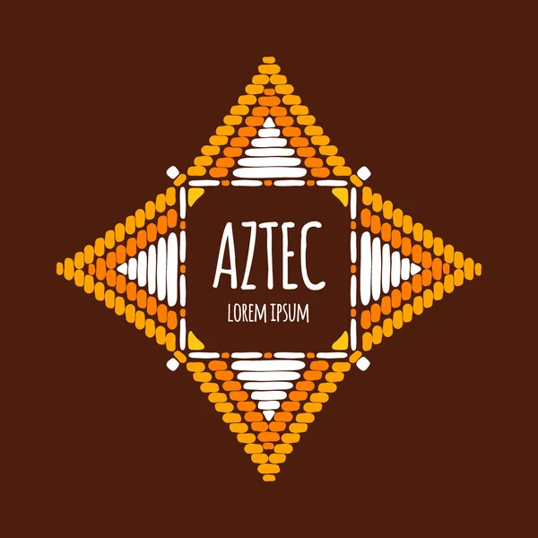 Benzersiz Aztek logo şablonu vektör — Stok Vektör
