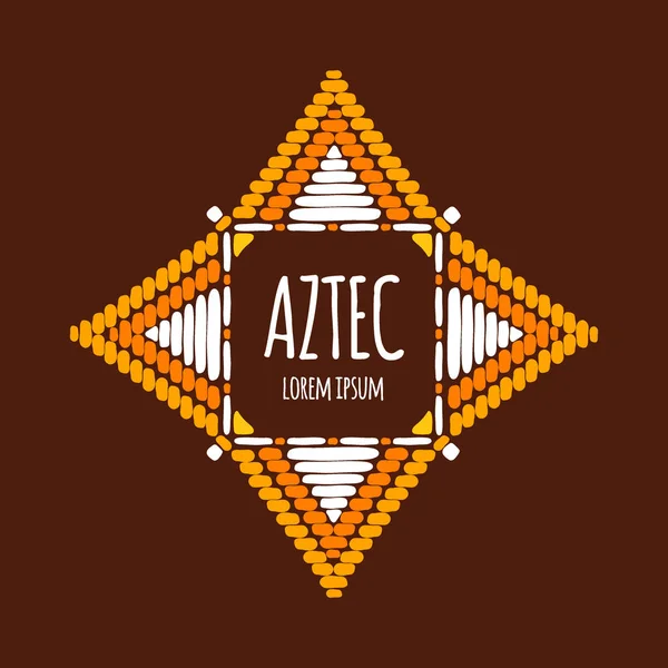 Benzersiz Aztek logo şablonu vektör