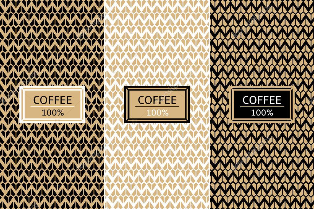 Coffee Package set template vector