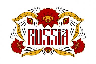 Rusya tipografi illüstrasyon vektör