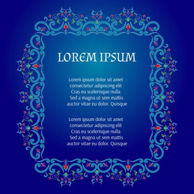 Çiçek sınır düğün vektör çerçeve