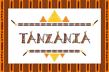Tanzanya seyahat vektör afiş