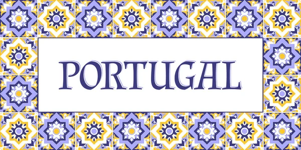 Vektor banner perjalanan Portugal - Stok Vektor