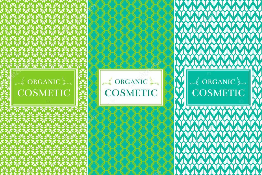 Cosmetic Packaging set design template vector